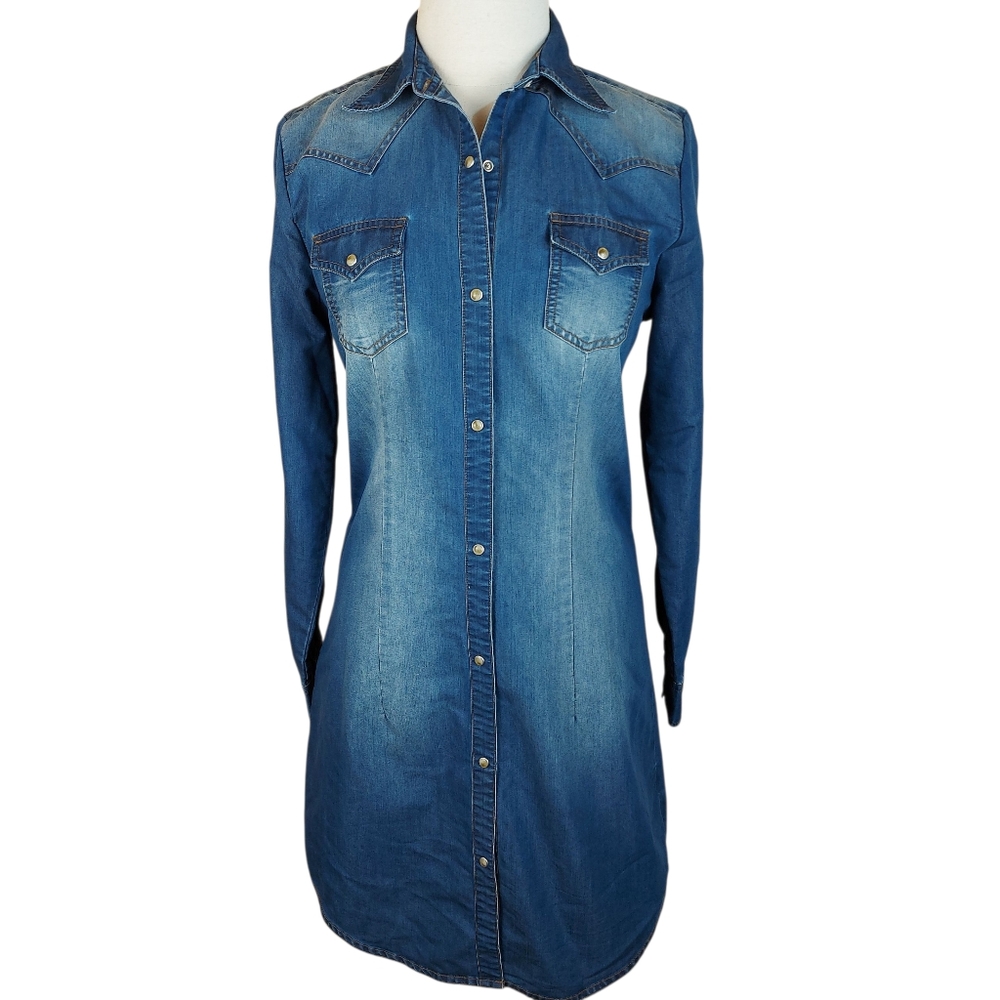 Denim Long Sleeve Dress
